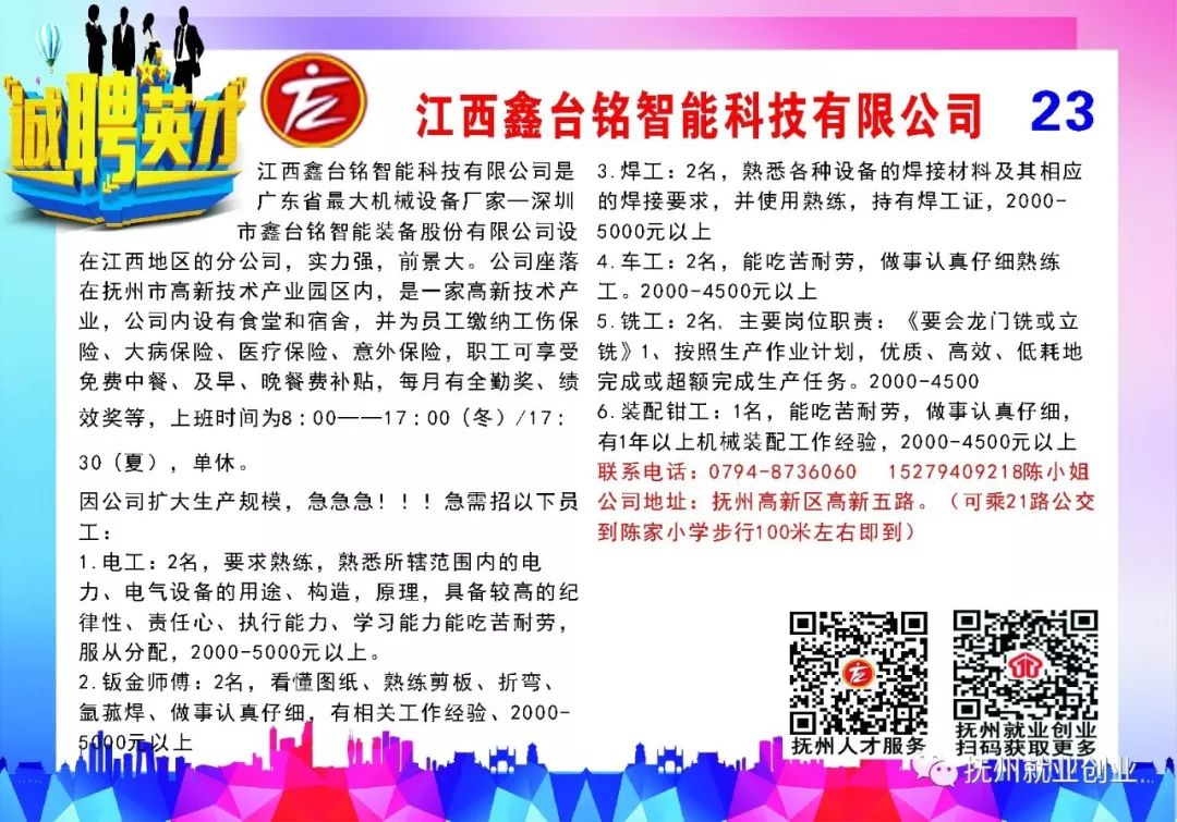 撫州最新招聘信息全面概覽