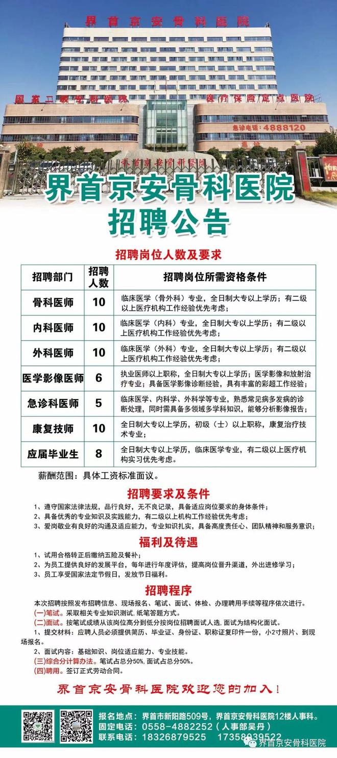 最新醫(yī)院招聘信息匯總
