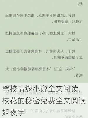 駕校情緣最新章節(jié)曝光