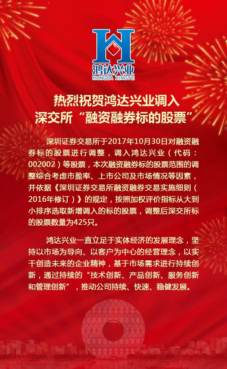 鴻達(dá)興業(yè)最新動態(tài)更新 ??新鮮消息速遞