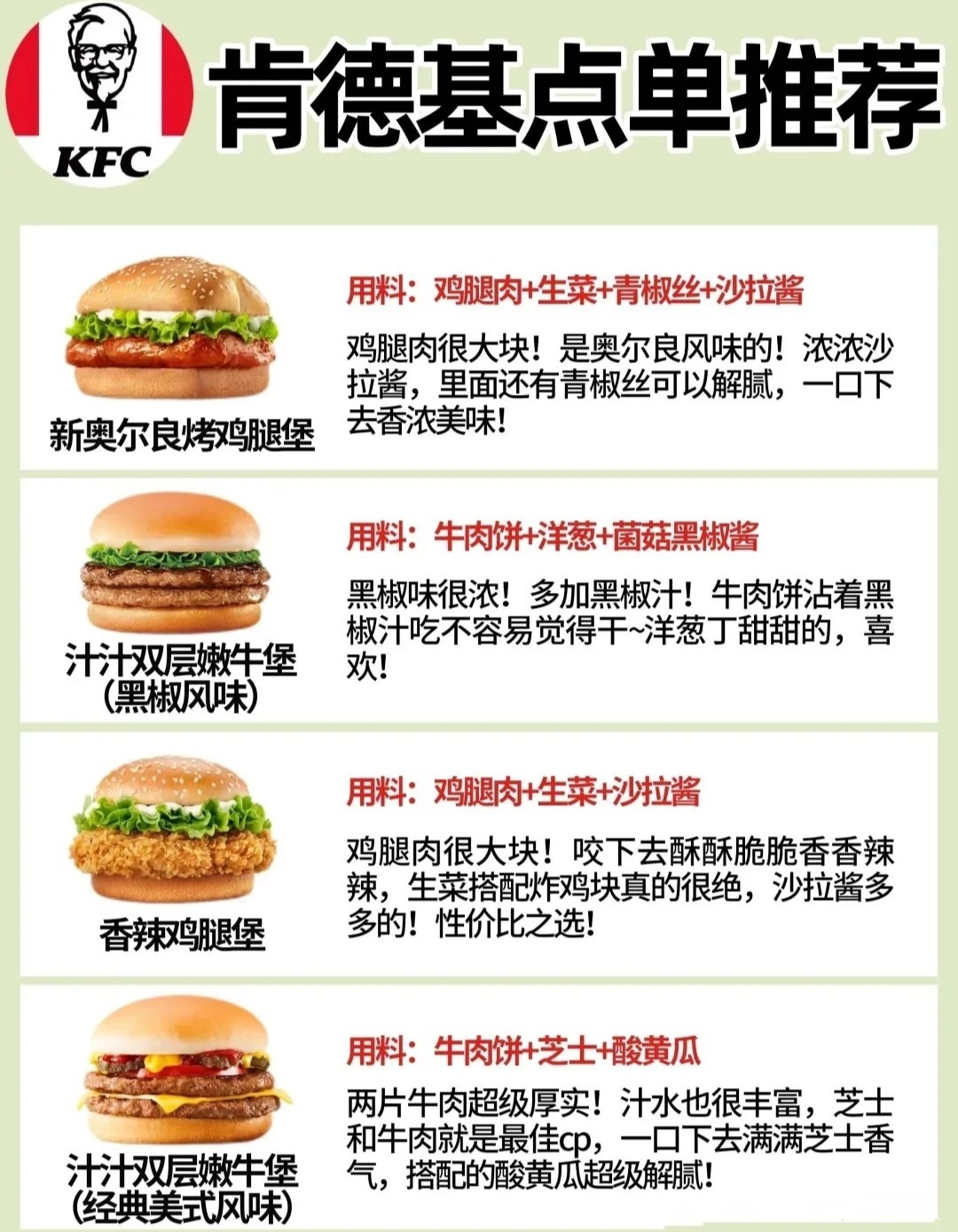 肯德基最新菜單，時(shí)代的味覺印記探索